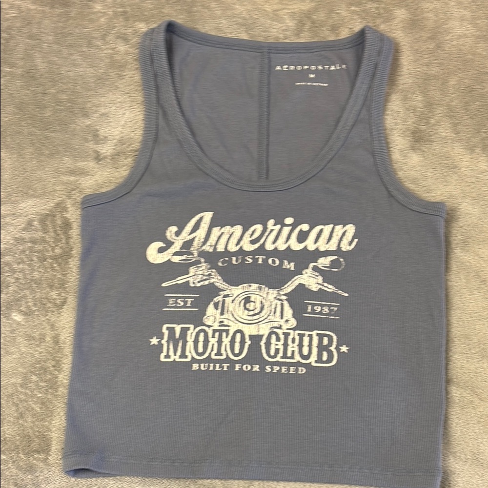 Aeropostale Blue American Custom Tank Top